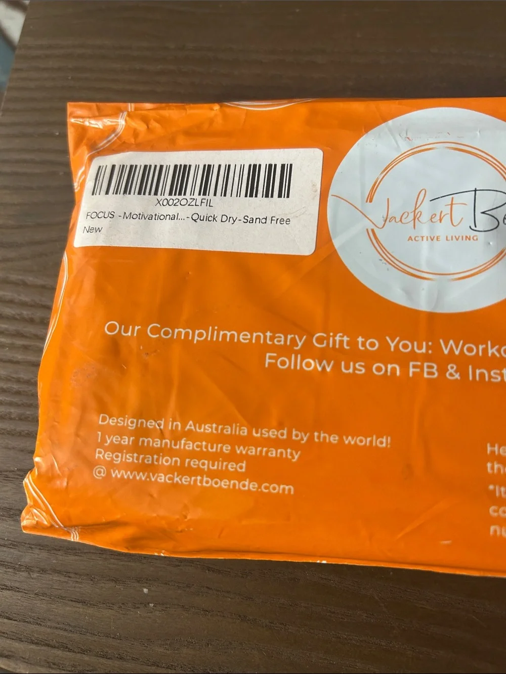 Focus motivational workout towel travel